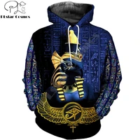 egyptian horus god art 3d printed men hoodie harajuku fashion hooded sweatshirt street jacket autumn unisex hoodies kj670