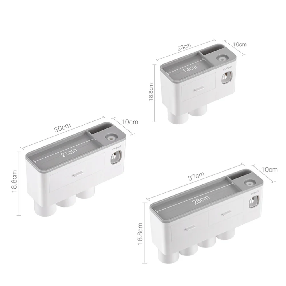 

Automatic Toothpaste Dispenser Set Magnetic Toothbrush Holder with Drawer Storage Box Wall Mount Bathroom Storage Rack