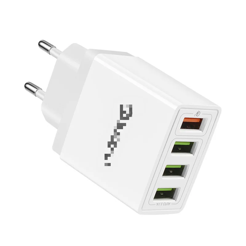 4-Ports White Зарядное устройство USB 4 порта Quick Charge 3,0 для Samsung iPhone XiaoMi настенный мобильный телефон Универсальный адаптер Быстрая зарядка 4,0 CinkeyPro - Тип штекера: 4-Ports White