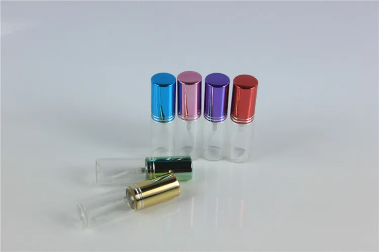 

20pcs/lot 5ml Colorful Mini Refillable Sample Perfume Glass Bottle Travel Empty Spray Atomizer Bottles Cosmetic Packaging