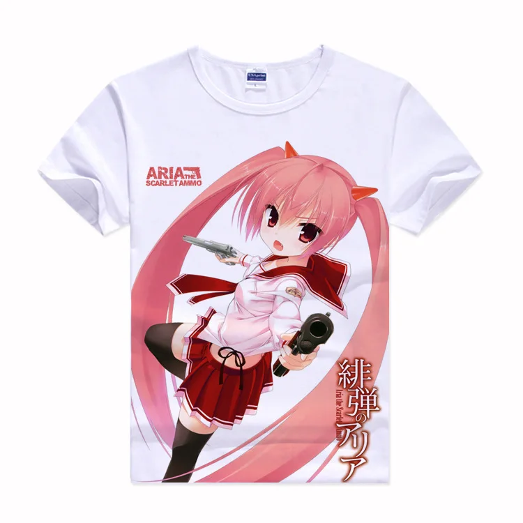 Футболка для косплея японского аниме Хидан no Aria летняя футболка с мультяшным