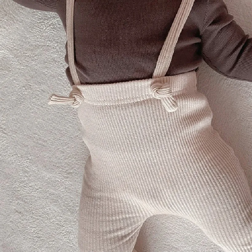 

Spring Knitted Baby Jumpsuit Suspender Baby Romper Middle Waist Autumn Toddler Boys Clothes Overall Infant Girls Playsuit Cotton