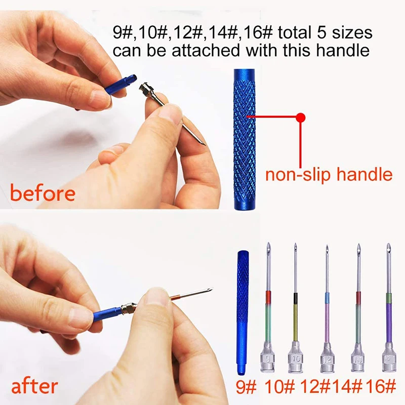 MIUSIE 18 шт. инструмент для перфорации иглы наборы вышивки большие ножницы