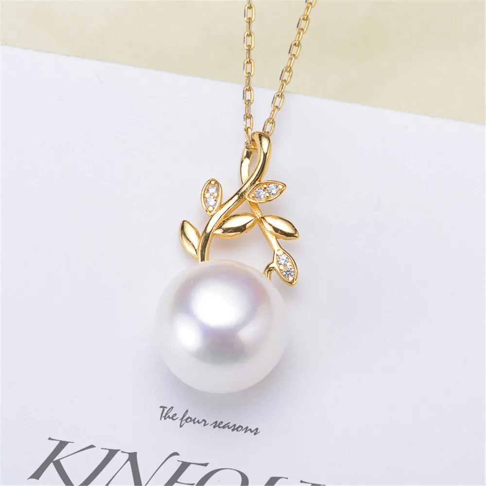 

Elegant Waterdrop Pearl Pendant Holder S925 Sterling Silver Pearl Pendant Findings Lady DIY Pendant Accessory No Pearl No Chain