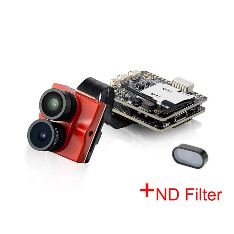 Red Camera ND Filter Caddx Tarsier 4K 30fps 1200TVL двойной объектив Супер WDR WiFi Мини FPV камера HD Запись DVR двойной аудио OSD для RC беспилотный самолет - Цвет: Red Camera ND Filter