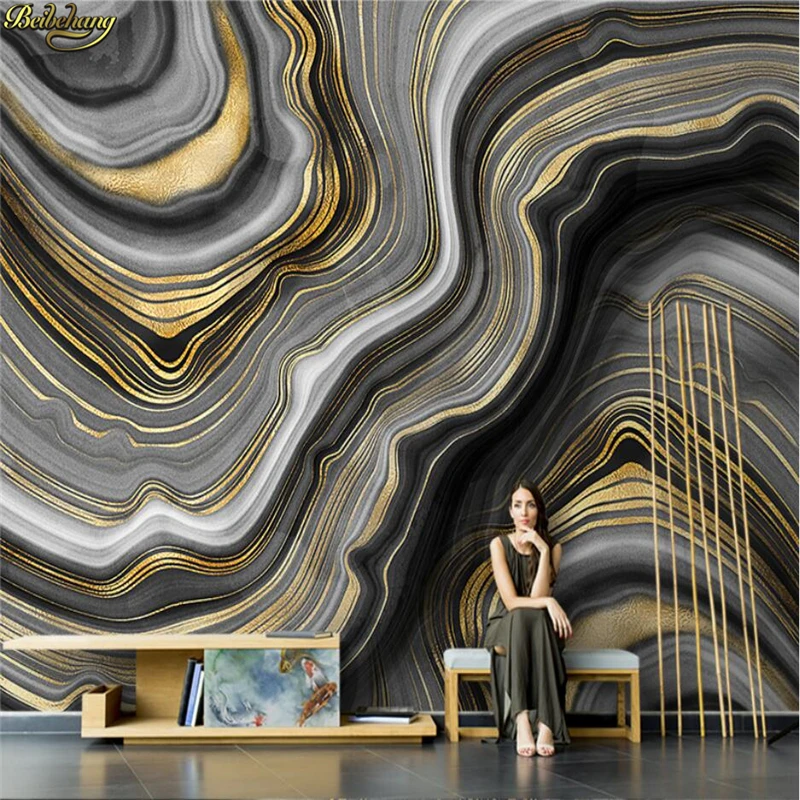 beibehang Custom 3d wallpaper mural Nordic abstract light luxury simple marble pattern wall covering living room TV background