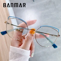 banmar cat eye anti blue light optical metal glasses frames women fashion computer eyeglasses