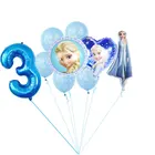 1 комплект; Новинка; Эльза; Disney принцессы из мультфильма Холодное сердце 32 дюймов синий номер Фольга воздушные шары Baby Shower девочка День рождения украшения детские игрушки