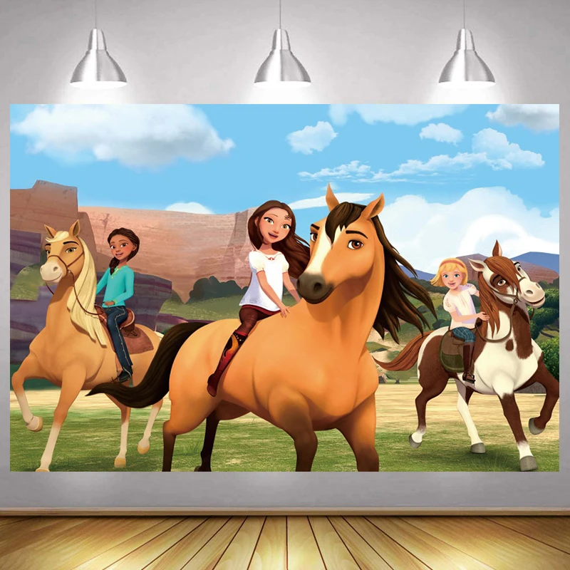 Дух коня фон для фотографий вечевечерние НКА в честь Дня Рождения мальчики