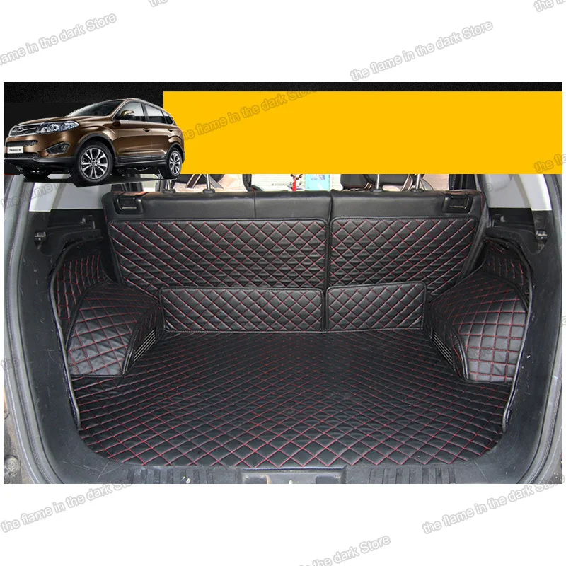

Leather Car Trunk Mat Cargo Liner for Chery Tiggo 5 2017 2018 2014 2015 2016 Boot Carpet Accessories Auto 4 3 rear seat cover