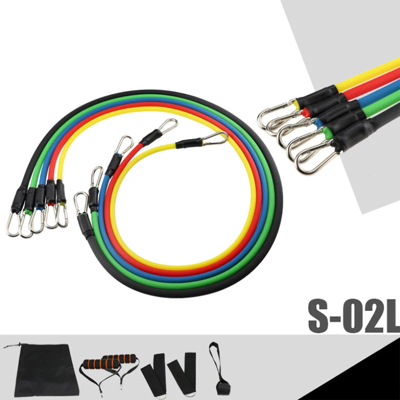 Набор эспандеров 11 шт. эластичные резиновые ленты для занятий йогой и фитнесом |