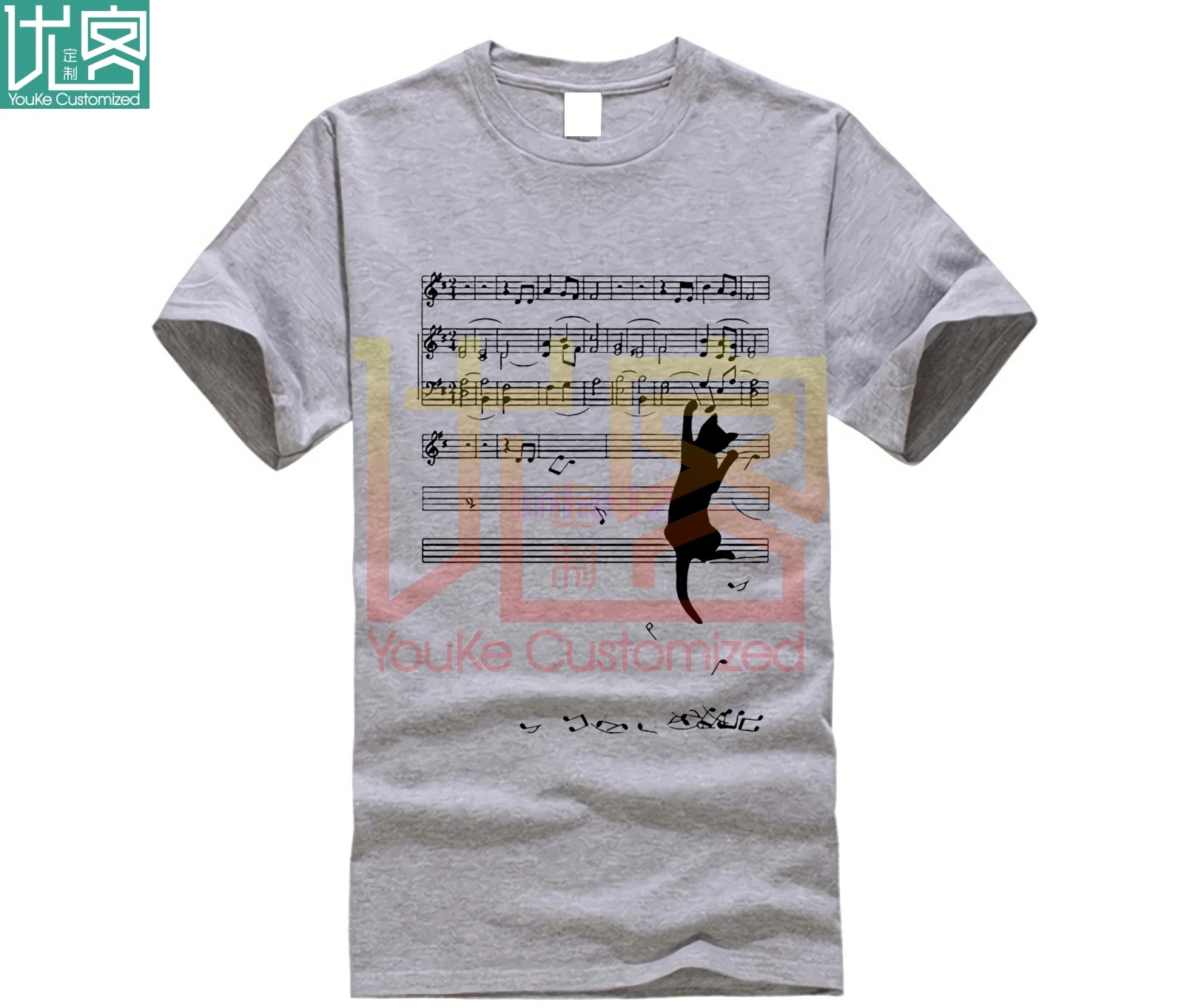 Newest 2020 Funny Mischief Cat T-Shirt Men's Personality Music Animal Printed T Shirt Summer Novelty Short Sleeve Tee Tops |