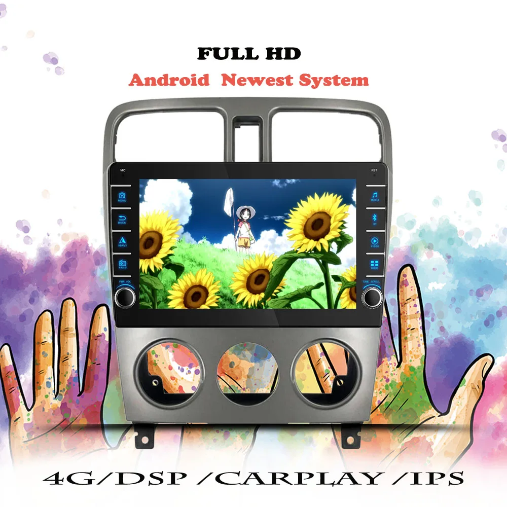 Мультимедийный плеер автомобильного радио Android 11.0 для Subaru Forester SG 2002 2003 2004 2005 2006 2007 2008 Навигация GPS DVD Головное устройство.