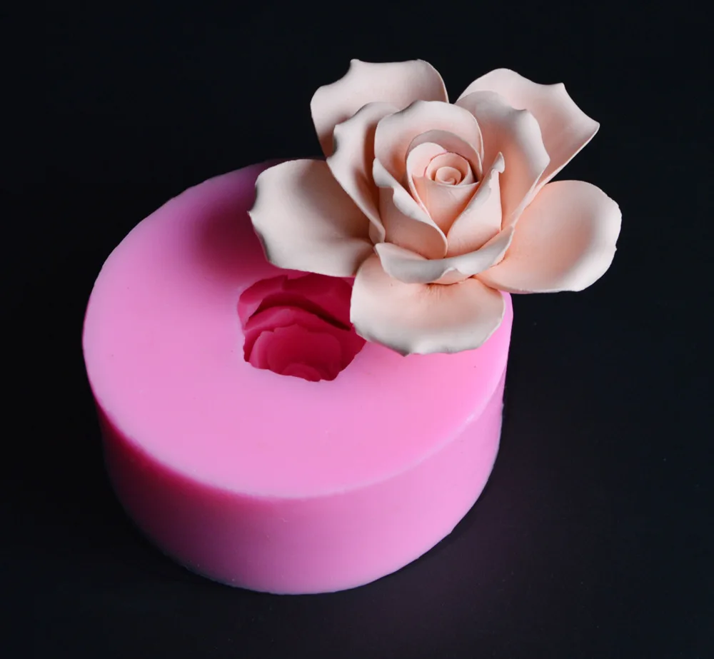 3D цветок розы Большой размер силиконовая форма для мыла изготовление DIY помадки