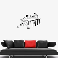 table tennis wall decal ball game sports competition players art vinyl window stickers teen bedroom stadium interior decor e203