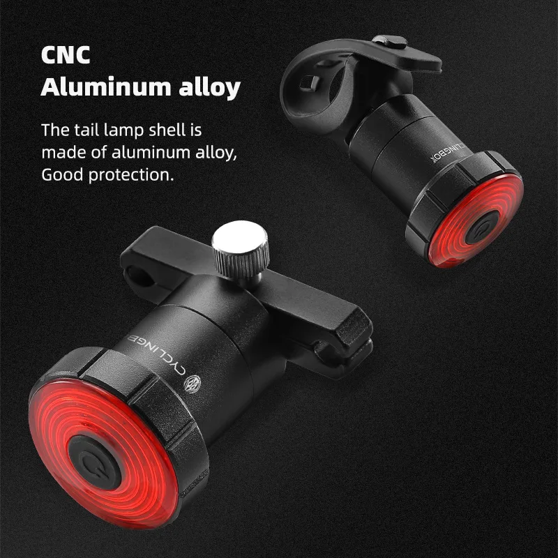 Велосипедный задний фонарь Интеллектуальный тормозной индукционный зарядка