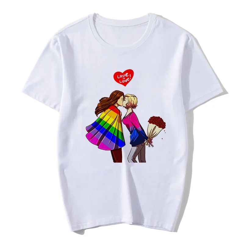 Lgbt Летняя женская футболка модная повседневная с коротким рукавом эстетическая