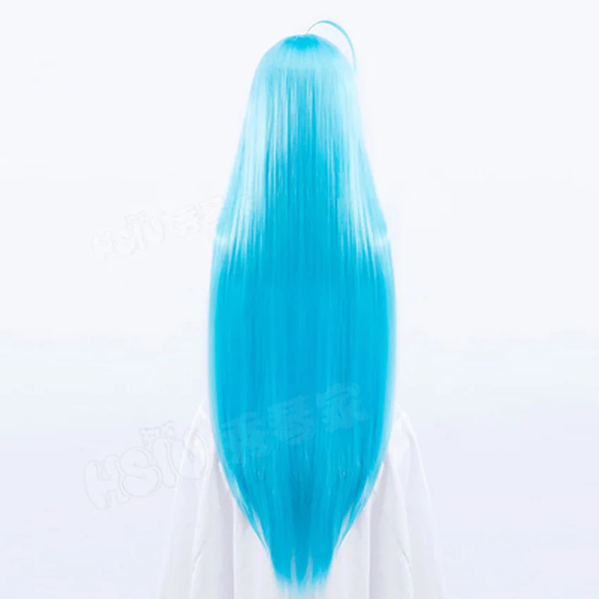 

Takerlama Vivy- Fluorite Eye's Song Cosplay Wig Long Straight Blue Hair Girl Woman Headwear Costume Props Accessories with Cap