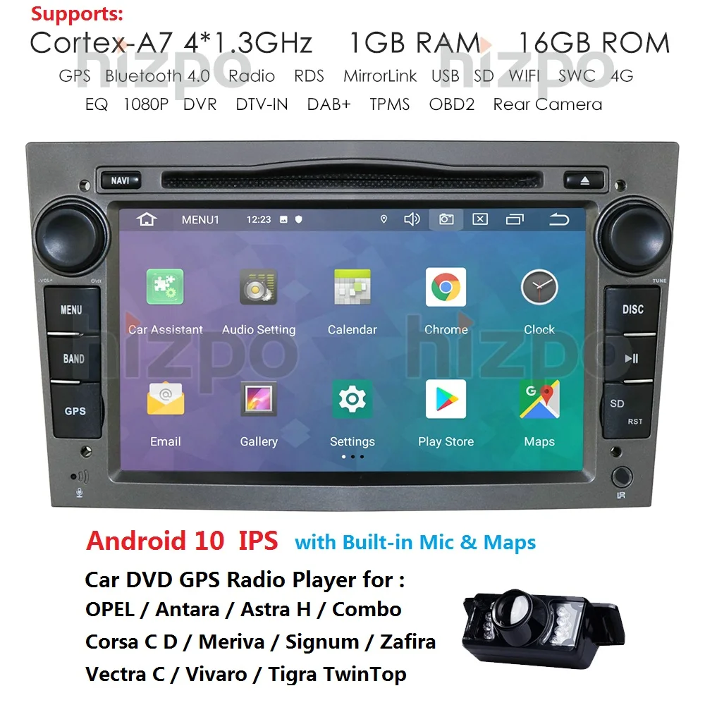 2 Din Android 10 IPS автомобильный DVD плеер GPS для Opel Astra H Meriva Vectra Antara Zafira Corsa C D Vivaro Veda Vauxhall