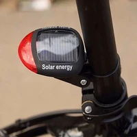 solar powered led rear flashing tail light for bicycle cycling lamp safety 2led bicycle accessories light bicycle light