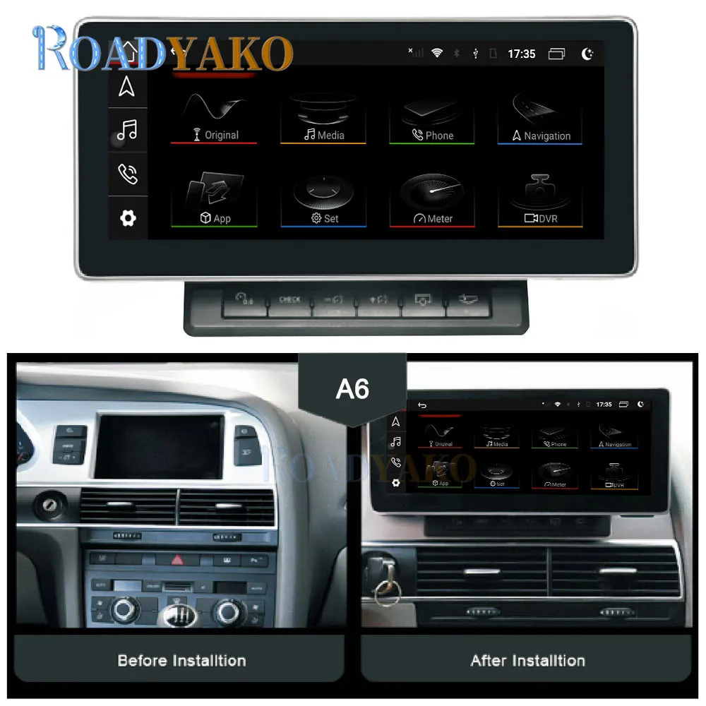 Автомобильный радиоприемник 10 25 дюймов Android 0 для AUDI Q7 2006-2009 A6 2005-2009 2G MMI стерео