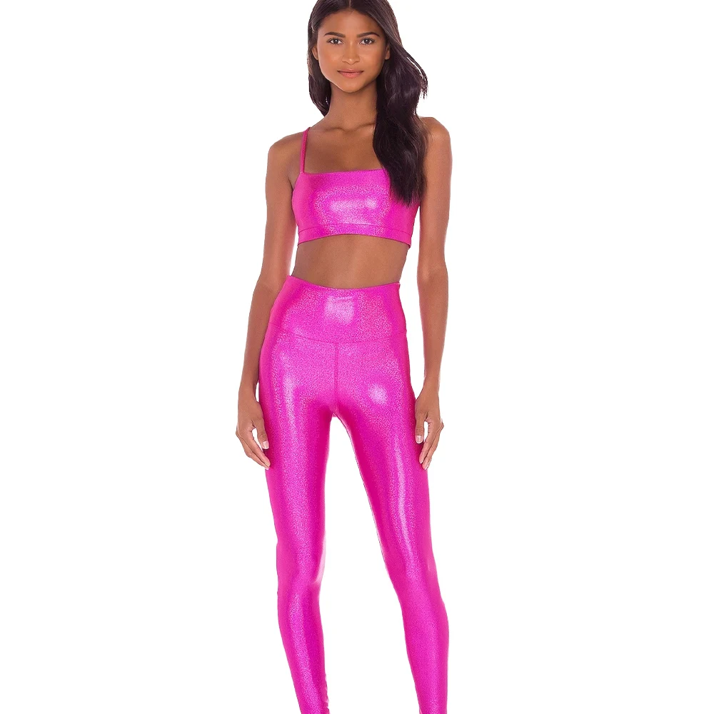 2021 ярко красный костюм для фитнеса одежда спортзала женская спортивная комплект