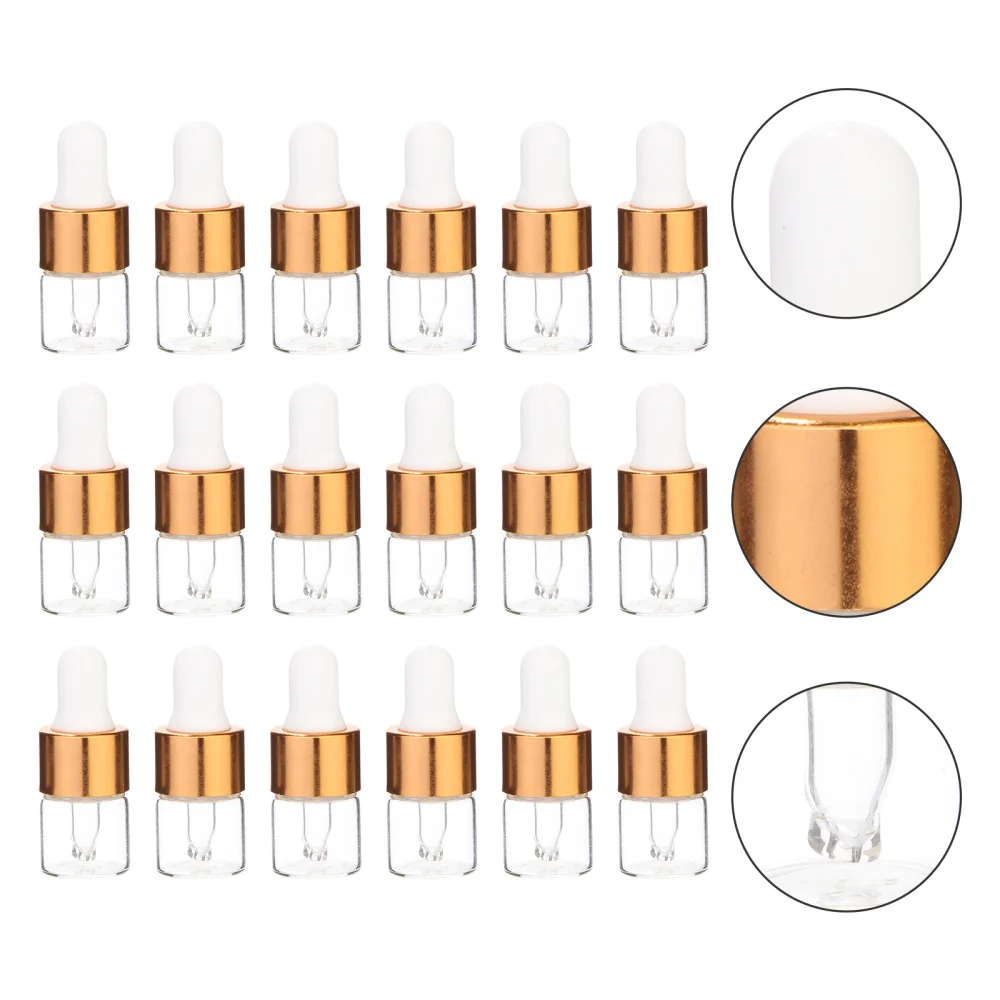 

100Pcs 1ML Essential Oil Bottles Subpackaging Dropper Bottles Storage Bottle