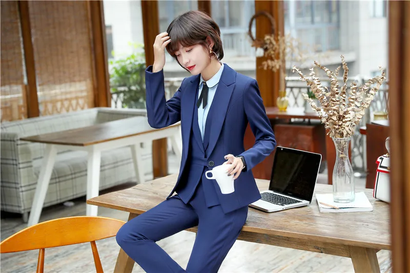 Темно-синие официальные комплекты со штанами с 3 предмета в комплекте куртка +