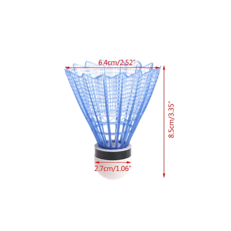 

OOTDTY 3pcs LED Glowing Light Up Plastic Badminton Shuttlecocks Colorful Lighting Balls