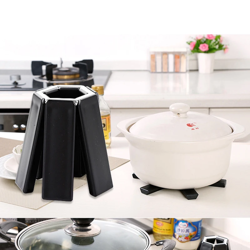 

Table Mat Folding Anti-hot Insulation Pad Foldable Non-slip Heat Heat-Insulating Placemat Hot Pot Holders Trivets Kitchen Folded