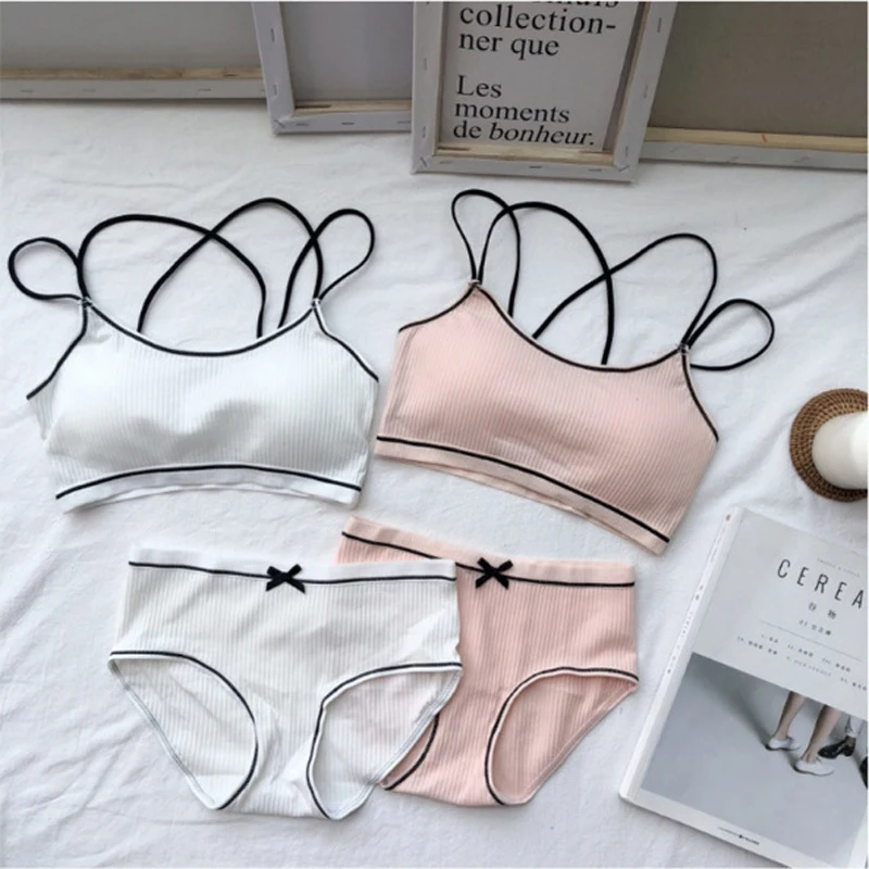 Бюстгальтер для девочки комплект нижнего белья без косточек хлопковый Бралетт