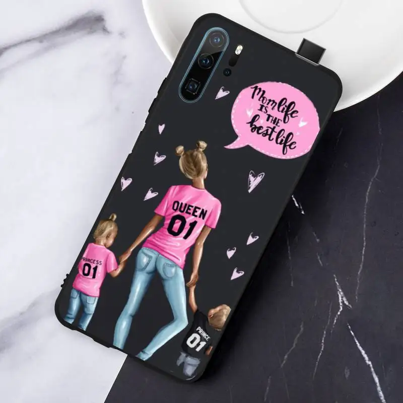 

Cute Baby Super Girl mom Love Phone Case For Huawei honor Mate P 10 20 30 40 Pro 10i 9 10 20 8 x Lite