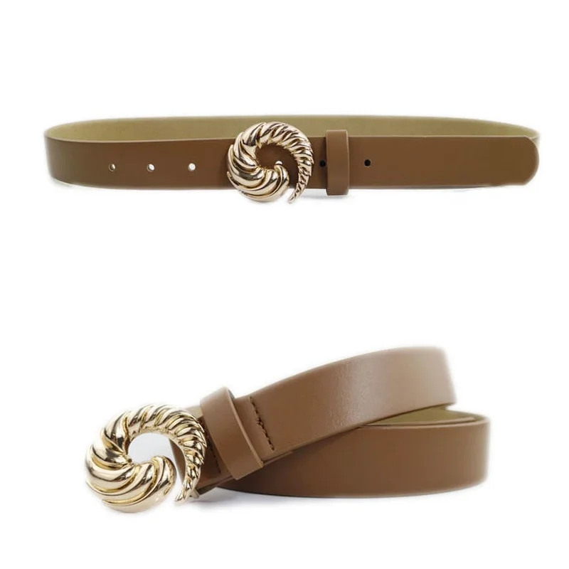 New Leather Belt Women's PU Imitation Leather Women's Belt Simple Fashion Style with Jeans Decorative Trouser Belts
