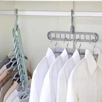 9 hole clothes hanger organizer space saving hanger multi function folding magic hangers drying racks scarf clothes storage rack