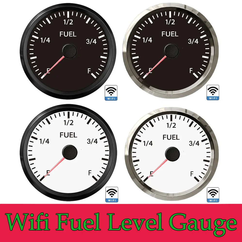 Тахометр автомобильный 52 мм с Wi-Fi измеритель уровня воды и масла датчик топлива