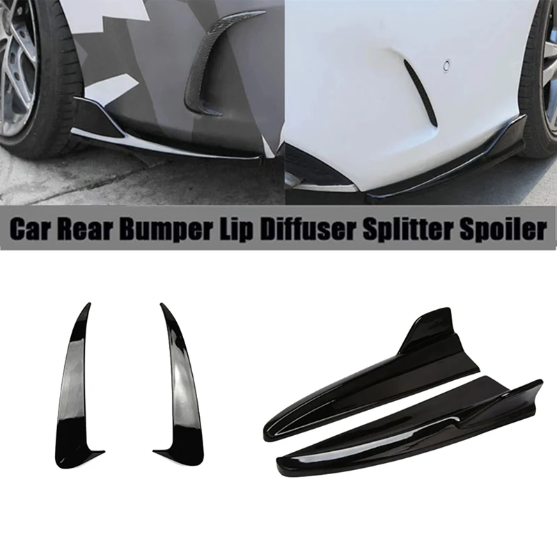 

For Mercedes Benz C-Class W205 C180 C200 C300 C43 C63 AMG 2015-2021 Rear Bumper Lip Diffuser Splitter Air Vent Trim