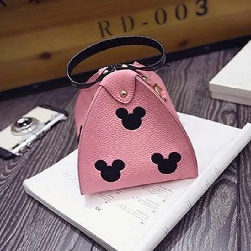 Женская мини сумка с треугольным фонариком Сумочка d в форме Микки Zongzi через
