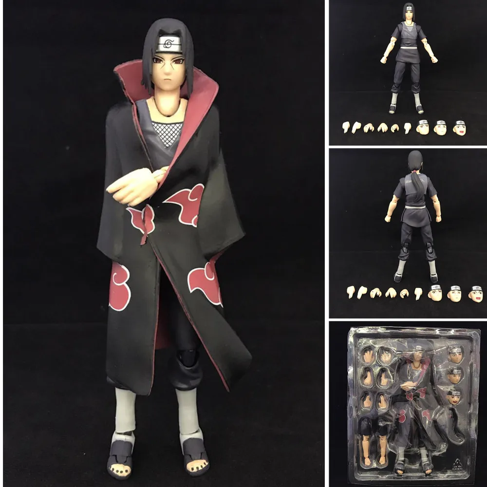 Аниме фигурки Наруто Uchiha Itachi Shippuden Akatsuki подвижные игрушки из ПВХ Набор фигурок