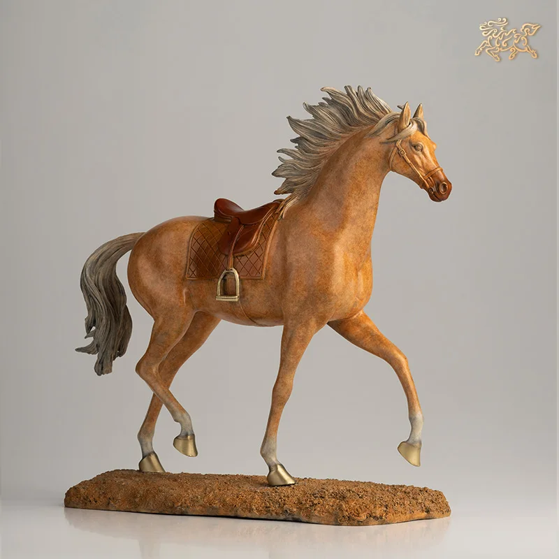 

large 2022 high grade Bronze carving Home shop finance company bring wealth money Arabian Horse Career Success GOOD luck statue