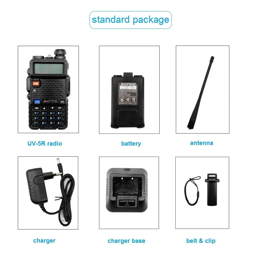 3 шт. мощная рация Baofeng UV 5R 8 Вт CB любительская радиостанция 10 км VHF UHF любительский