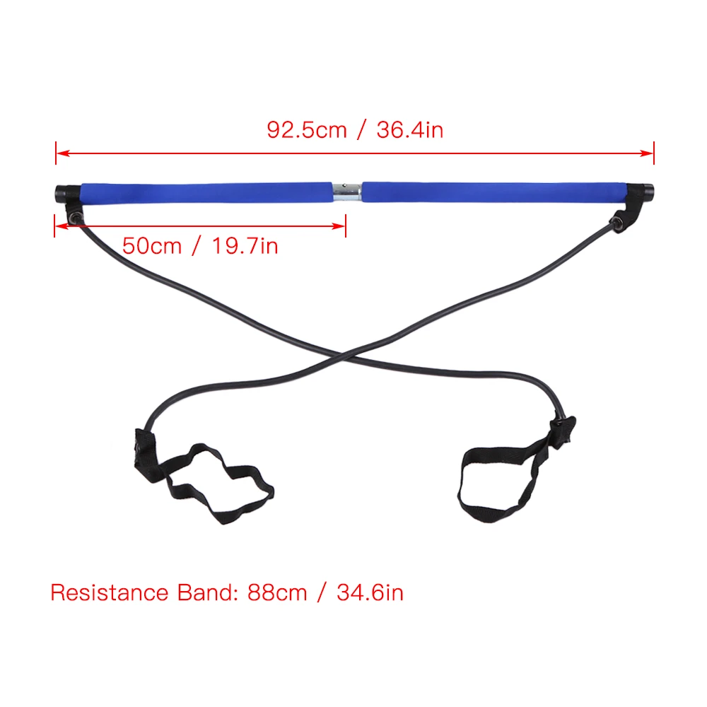 

Pilates Bar Kit Yoga Resistance Band Muscle Toning Bar Home Gym Pilates Body Workout Yoga Fitness Equipment Stretch Stick