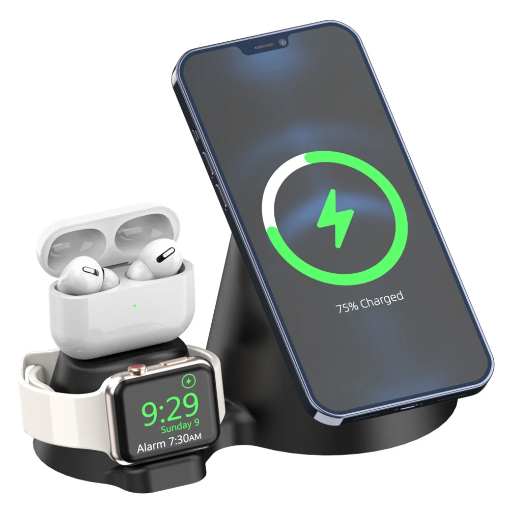 

Magnetic Phone Stand for Magsafe Wireless Charger Base Stands For iPhone 12Pro/Mini/Pro Max Phone Holder for Airpodi Pro iWatch