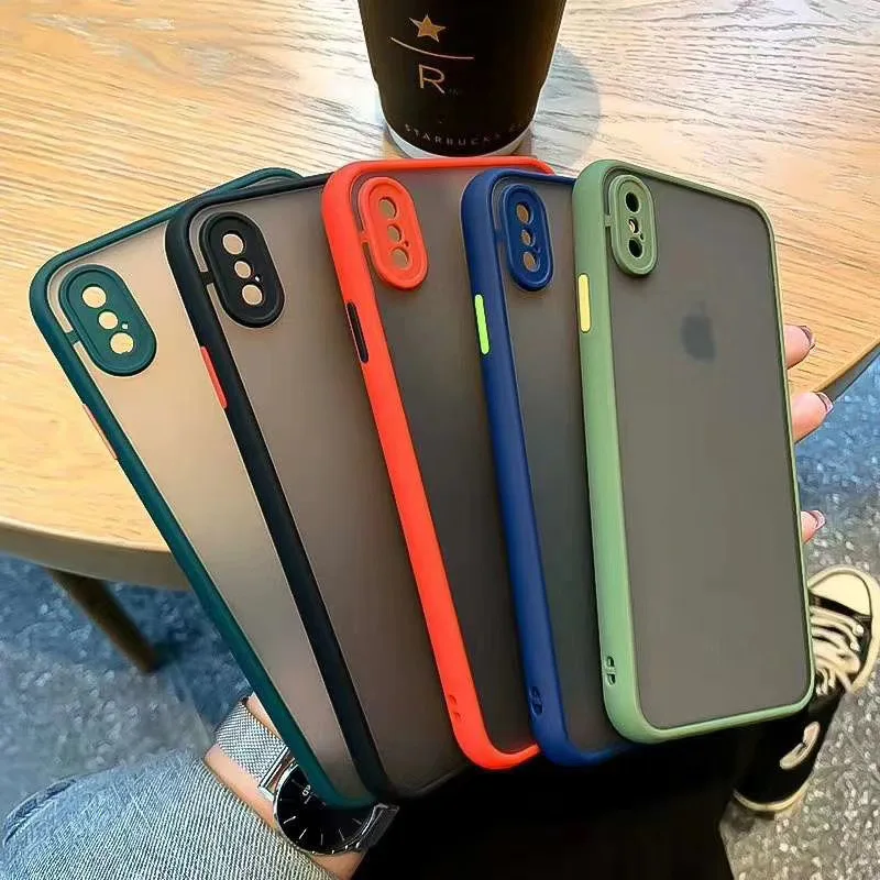 Camera Protection Bumper Phone Cases For iPhone 11 Pro Max XR XS X 8 7 6 6S Plus Matte Translucent Shockproof Back Cover | Мобильные