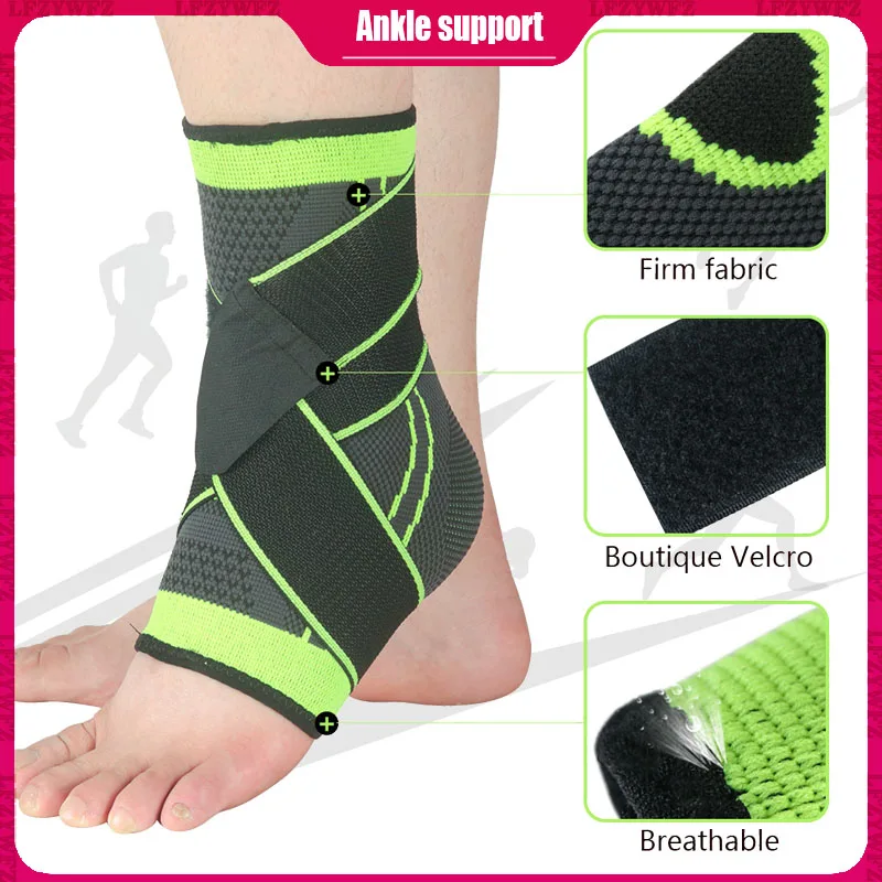 

1PC Nylon Sports Ankle Support Ankle Support Volleyball Basketball Sports Gym Sports Protector Protector With Strap Belt Elastic