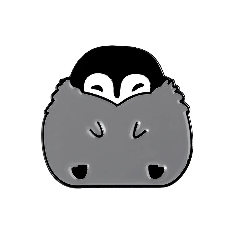 

Cartoon brooch Pins Grey Penguin Grey hedgehog Hamster Little red dinosaur personality Simple Fashion cute Gift For Friend