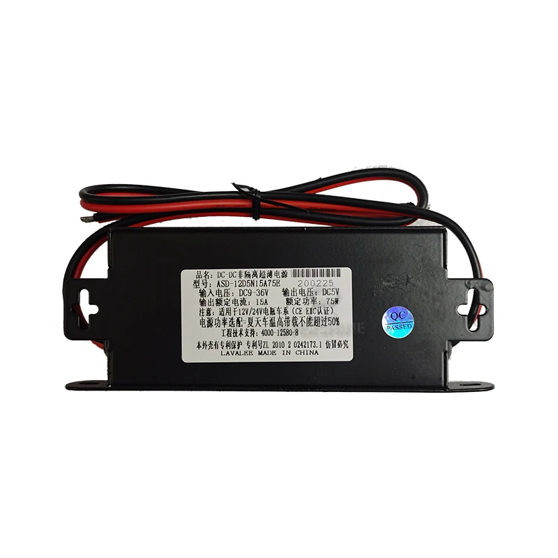 LAVALEE преобразователя 12V/24V постоянного тока до 5V15A 75 Вт на каждый день ультратонком