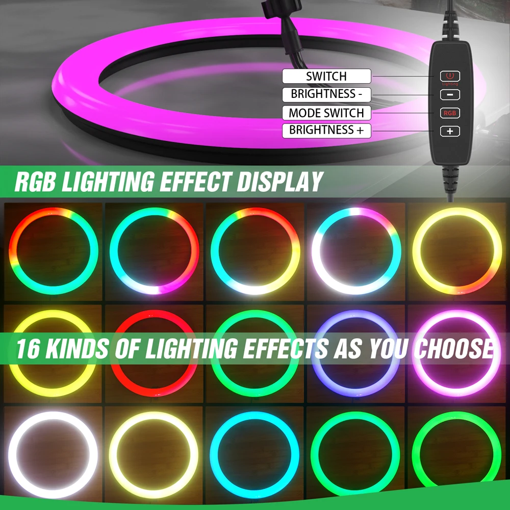 Кольцевой светильник Starbea 10-13 дюймов RGB со штативом светодиодный 16 цветов