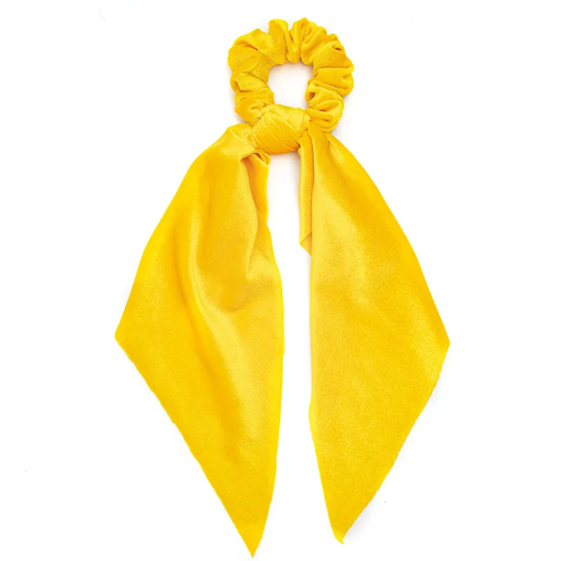 

(8 Pieces/Lot) New Gold Velvet Ponytail Ribbon Hairband