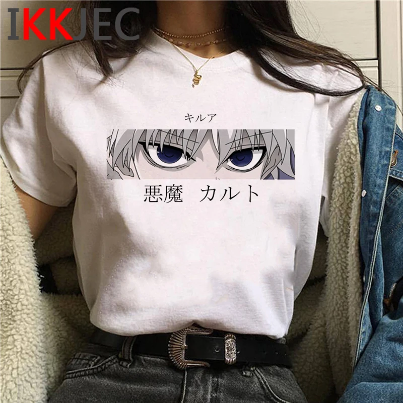 

Hunter x Hunter Killua Zoldyck Kurapika Женская винтажная Харадзюку кавайная Повседневная японская футболка уличная одежда Харадзюку