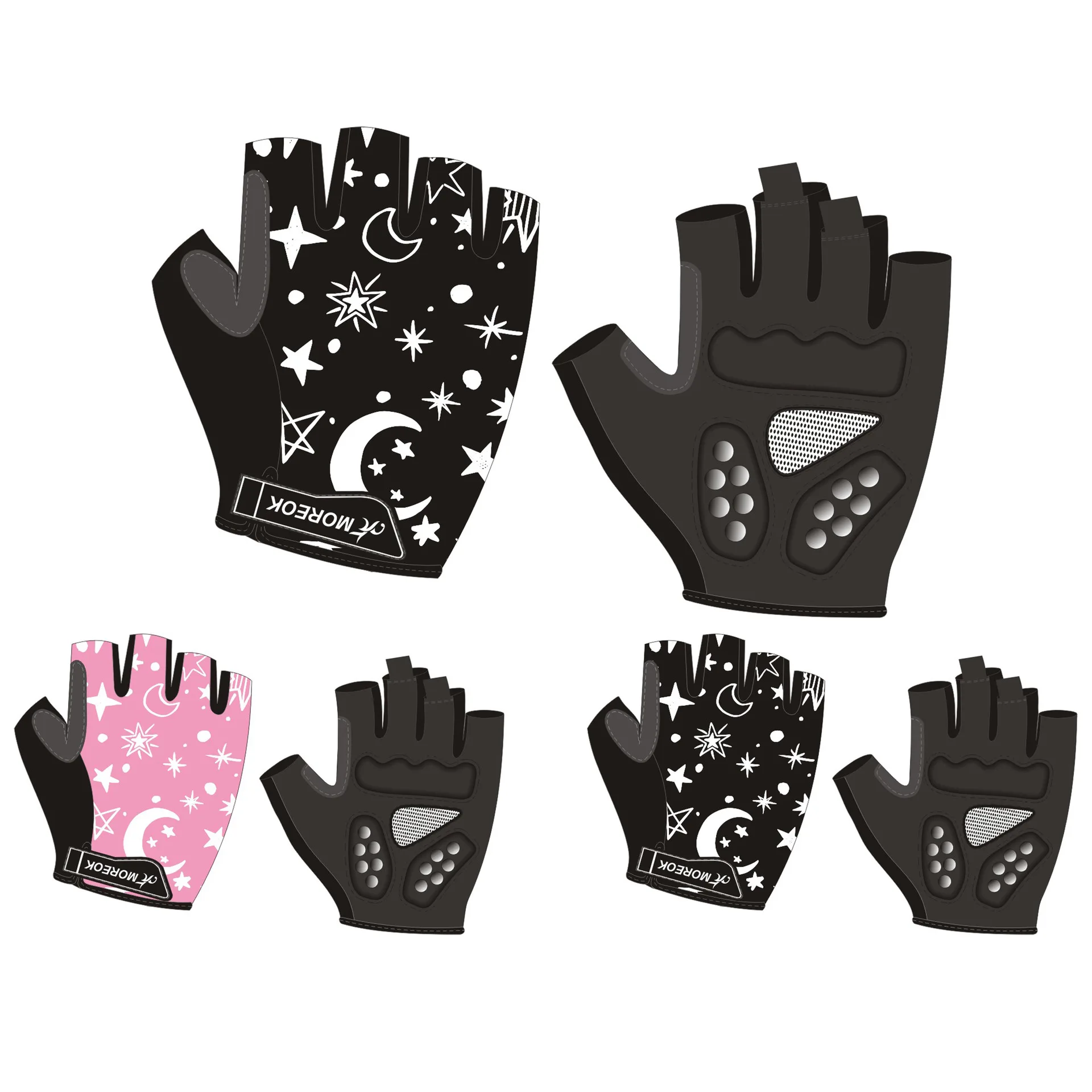 Children Gloves Anti Slip GEL Pad Skateboard Skating Protect
